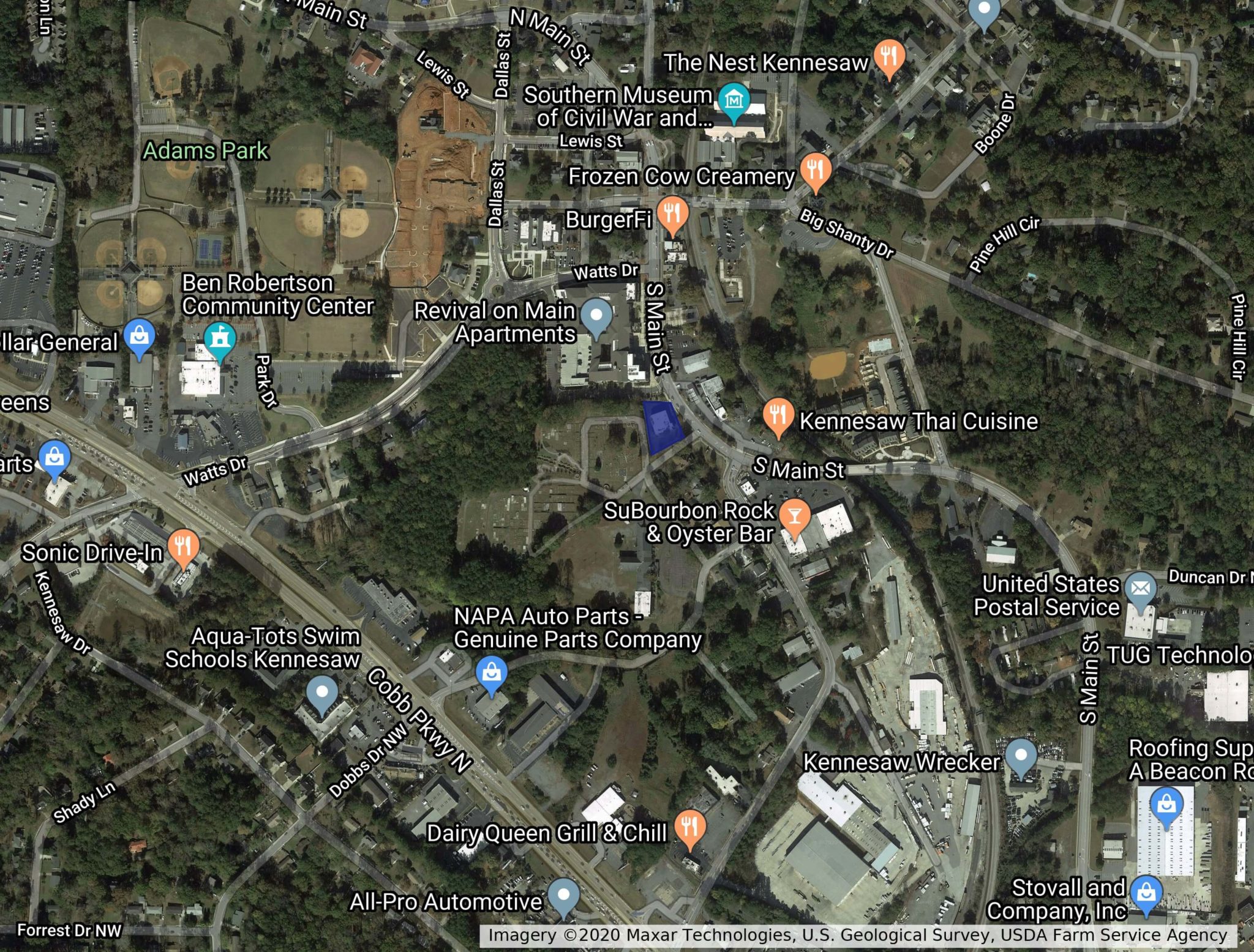 downtown kennesaw office map