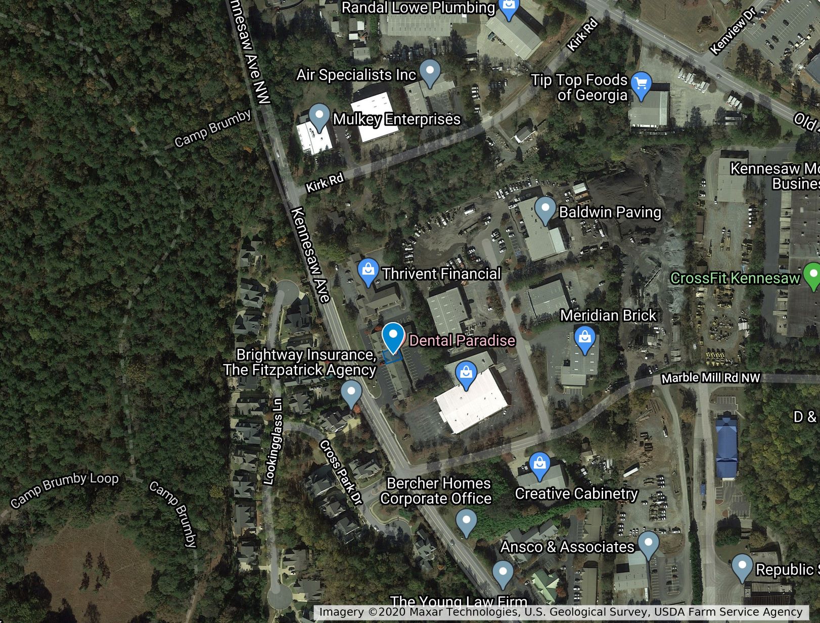 map view of orthodontic office for lease marietta